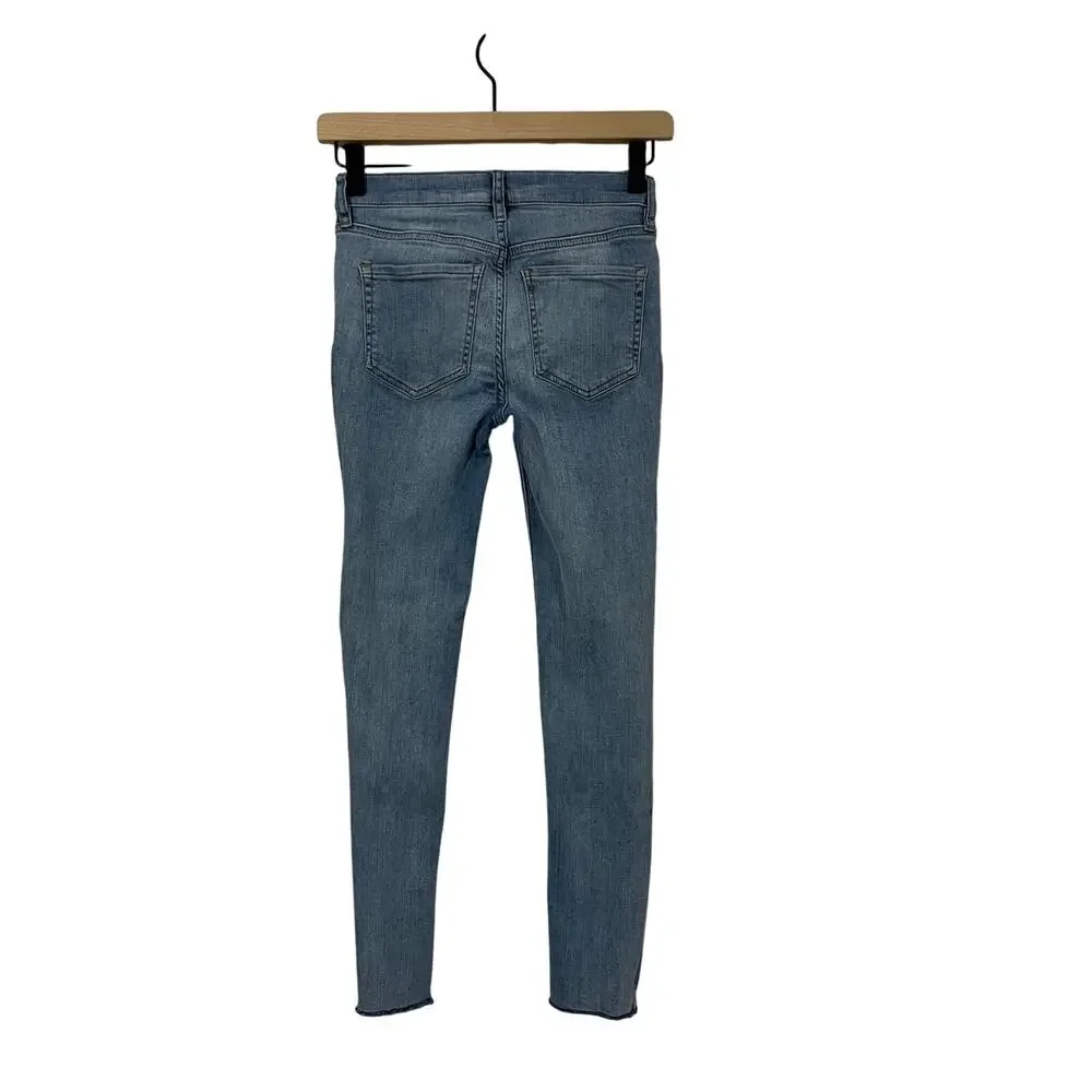 Free People Reagan Raw Hem Skinny Jeans - Blue - 26